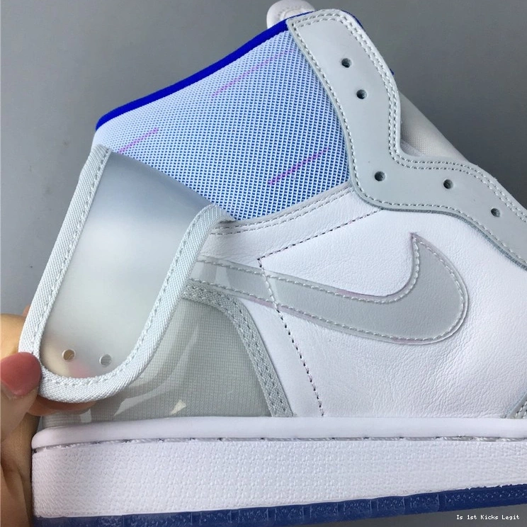 High Retro CK6637-104 Jordan 1  Racer White Zoom Blue 0923